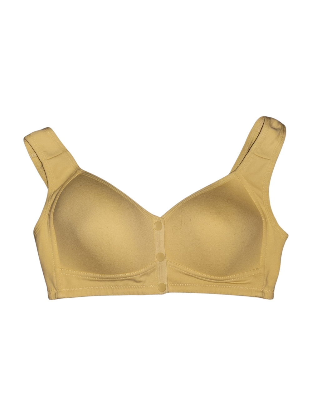 Women's Medium Yellow Soft Cup Bralette Front Snap